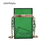 Candy Transparent Acrylic Box Women Crossbody Bag