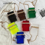 Candy Transparent Acrylic Box Women Crossbody Bag