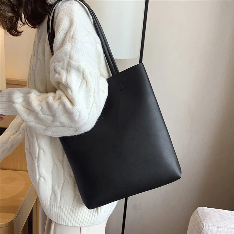 Candy Color One-Shoulder Tote Bag for Women