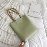 Candy Color One-Shoulder Tote Bag for Women