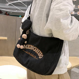 Embroidered Bear Canvas Clutch Purse Handbag