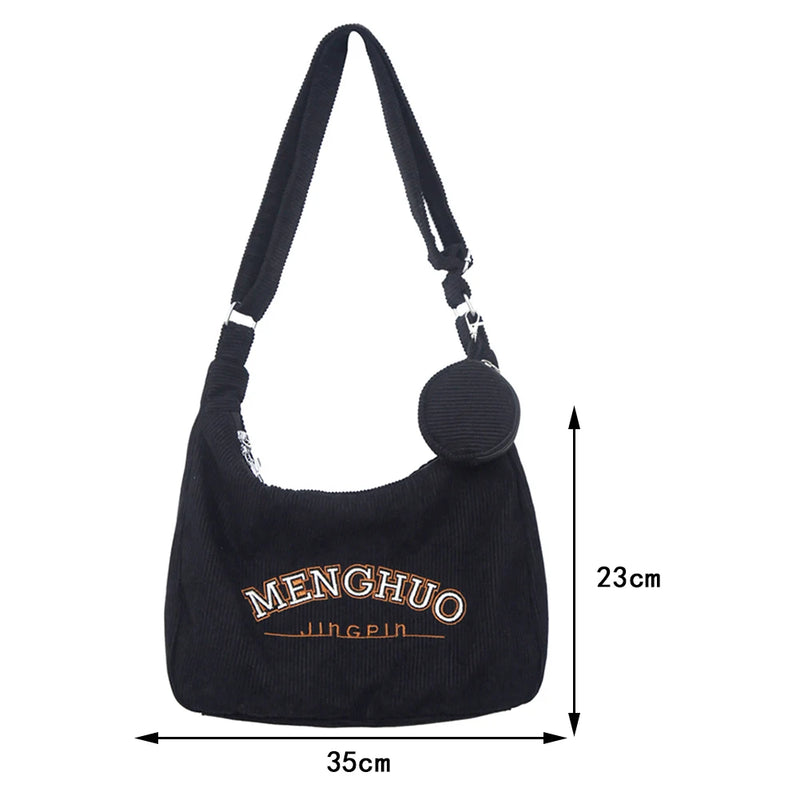 Embroidered Bear Canvas Clutch Purse Handbag