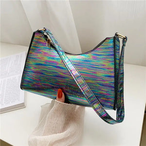 Candy Women Shoulder Bags Popular Handbags Underarm PU Leather Clutch Purses
