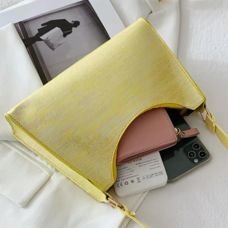 Candy Women Shoulder Bags Popular Handbags Underarm PU Leather Clutch Purses