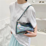 Candy Women Shoulder Bags Popular Handbags Underarm PU Leather Clutch Purses
