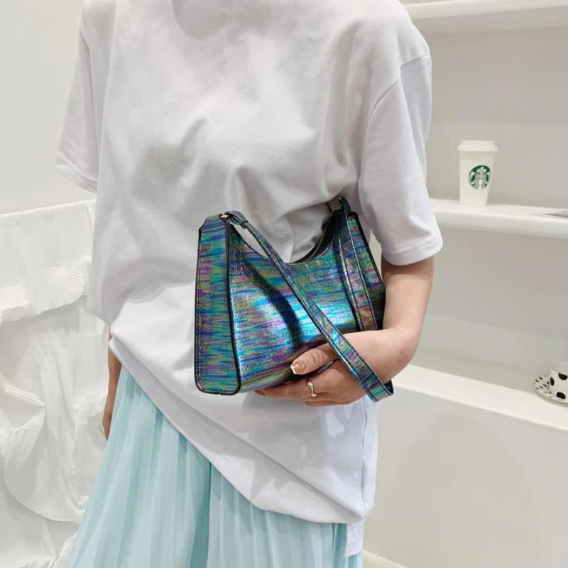 Candy Women Shoulder Bags Popular Handbags Underarm PU Leather Clutch Purses