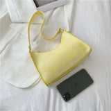Candy Women Shoulder Bags Popular Handbags Underarm PU Leather Clutch Purses