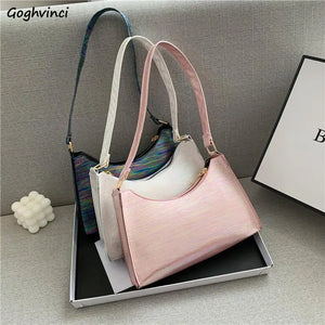 Candy Women Shoulder Bags Popular Handbags Underarm PU Leather Clutch Purses