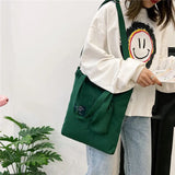 Candy Women's Shoulder Bag Canvas Handbag Girl's Small Fresh Teenager Crossbody