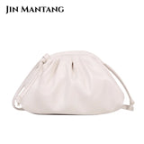 Candy Women's Small Cloud Bag Ruched PU Leather Shoulder Bags