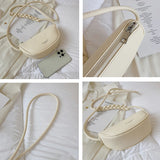 Candy Women's Small Saddle Bag PU Leather Crossbody Bag