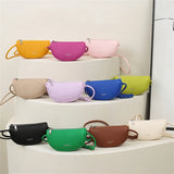 Candy Women's Small Saddle Bag PU Leather Crossbody Bag