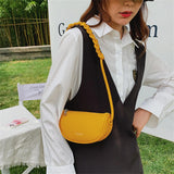 Candy Women's Small Saddle Bag PU Leather Crossbody Bag