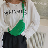 Candy Women's Small Saddle Bag PU Leather Crossbody Bag