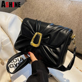 Candy Wrinkled Small Flap Clutch Handle Bags Ruched Fall Winter Women Hand Bags