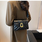 Candy Wrinkled Small Flap Clutch Handle Bags Ruched Fall Winter Women Hand Bags