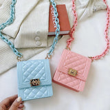 Mini Diamond Lattice Shoulder Bag PVC Crossbody Bag Small Phone Wallet Jelly Bag