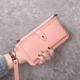 Candy Colors PU Leather Wallets Women Multi-card Slot Long Wallet
