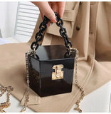 Resin Chain Acrylic Box Clutch Candy Colors Bag