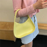 Candy Colors Shoulder Bags Women Students Top-handle Underarm Spring Stylish