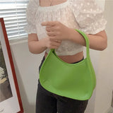 Candy Colors Shoulder Bags Women Students Top-handle Underarm Spring Stylish