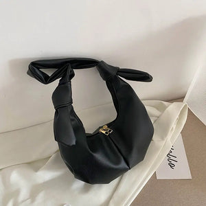 Candy Colors Shoulder Bag Pleated Zippers Underarm Handbag