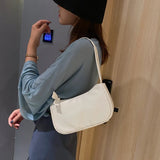 Candy Colors Underarm Shoulder Bags Women PU Leather Soft Handbags