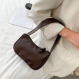 Candy Colors Underarm Shoulder Bags Women PU Leather Soft Handbags