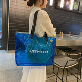 Clear Transparent Tote Bags Women Large Casual Shopping Shoulder Bags