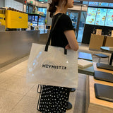Clear Transparent Tote Bags Women Large Casual Shopping Shoulder Bags