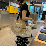Clear Transparent Tote Bags Women Large Casual Shopping Shoulder Bags