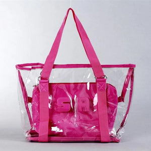 Candy Transparent Beach Bag PVC Clear Shoulder Handbag Women Jelly Bag