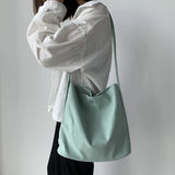 Colorful Nylon Canvas Shoulder Bag for Women