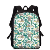 Cannabis Leaf School Bag Cartoon Sloth Students Book Daypack