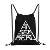 Canserbero Drawstring Bags Gym Bag Bookbag Foldable Large Capacity