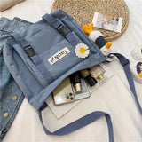 Messenger Bag Waterproof Crossbody Student Nylon Canvas Satchel