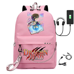 Canvas Anime Bungo Stray Dogs Girls USB Charging Backpack