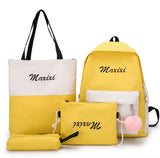 Canvas Backpack Bagpack Women Bolsa Escolar