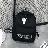 Harajuku Style Women Backpack Doll Pendant Shoulder Bag