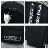 Harajuku Style Women Backpack Doll Pendant Shoulder Bag