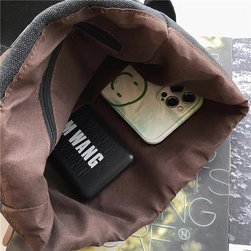Canvas Backpack for Boys and Girls Vintage Multi-functional Backpack