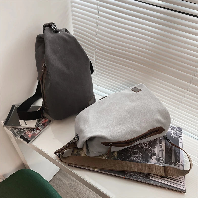 Canvas Backpack for Boys and Girls Vintage Multi-functional Backpack