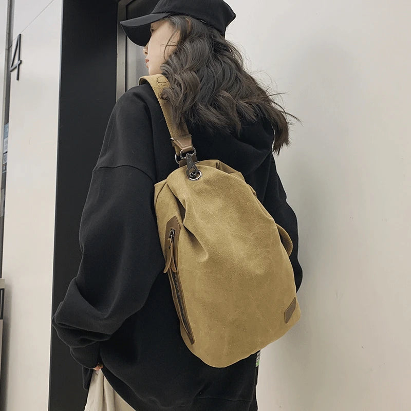 Canvas Backpack for Boys and Girls Vintage Multi-functional Backpack