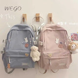 Canvas Backpack School Bags Students Women Backbag Travel Daypacks