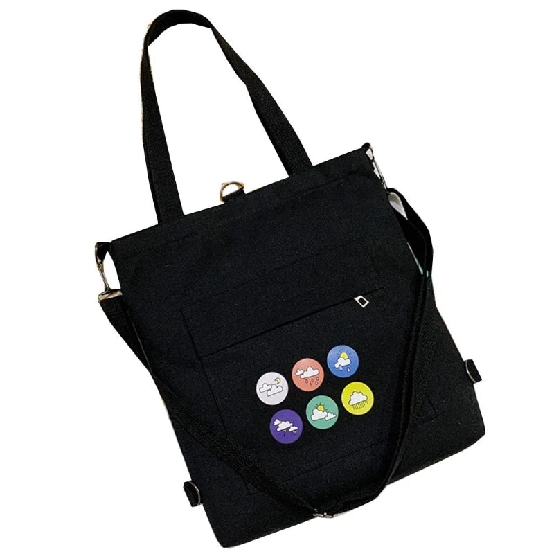 Canvas Backpack School Bookbag Travel Tote Daypack Shoulder Bags