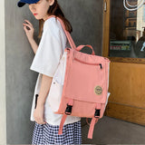 Canvas Backpack Women Scholar Big Capacity Teen School Bags for Girls