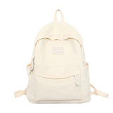Canvas Backpacks For Women Solid Cloth School Bags For Teenage Girls