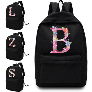 Pink Letter Printing Casual Backpack Laptop Backpack Unisex Sport Bags