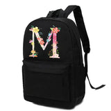Pink Letter Printing Casual Backpack Laptop Backpack Unisex Sport Bags