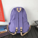 Women Stylish Canvas Backpack Large Capacity Harajuku Retro Casual Bag